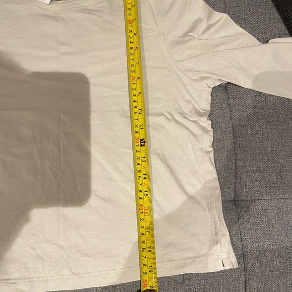 Lululemon classic fit cotton blend long sleeved tee bone size 6 - Picture 6 of 9